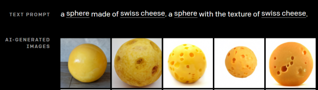 Spheres of swiss cheese by DALL.E